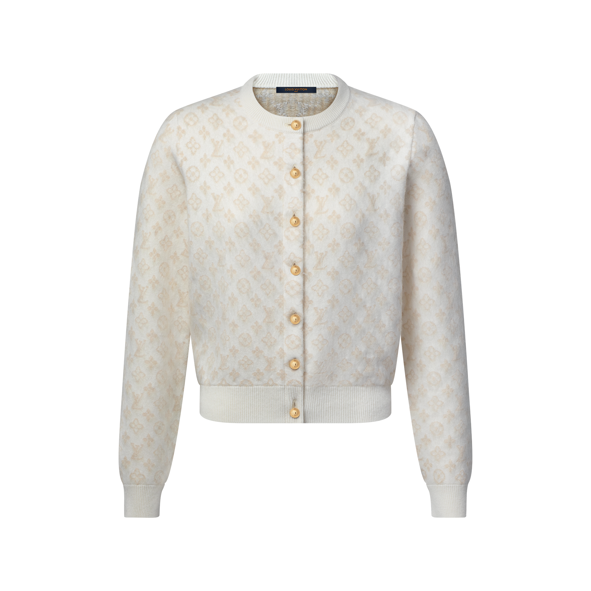 Monogram Brushed Knit Cardigan - Discontinued Product 1AJFRY
